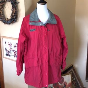 Vintage COLUMBIA sz XLarge Zip Snap Windbreaker Outdoor Packable Camp Hike Fish